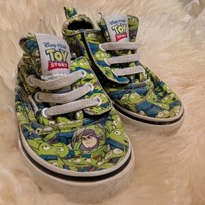 Disney Vans Toy Story aliens Glow In The Dark Shoes Toddler Size Toddler 7